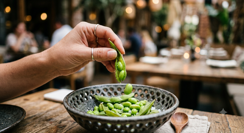 Edamame vapeur, fleur de sel