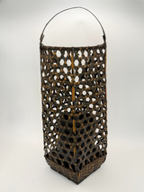 Panier ikebana en bambou tressé
