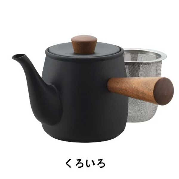 Kyusu en inox et bois naturel