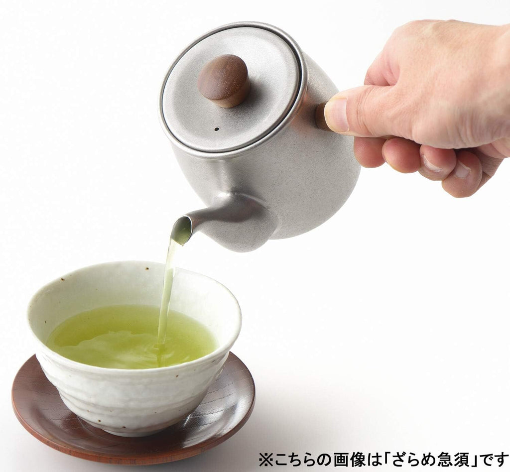 Kyusu en inox et bois naturel
