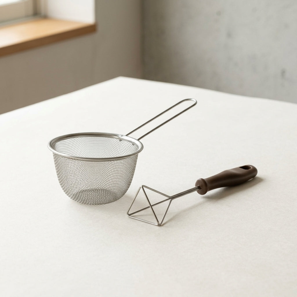 Coffret Miso Dogou, passoire à miso 70 mm et Miso Muddler Triangle en inox