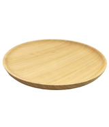 Assiette plate, bois tourné