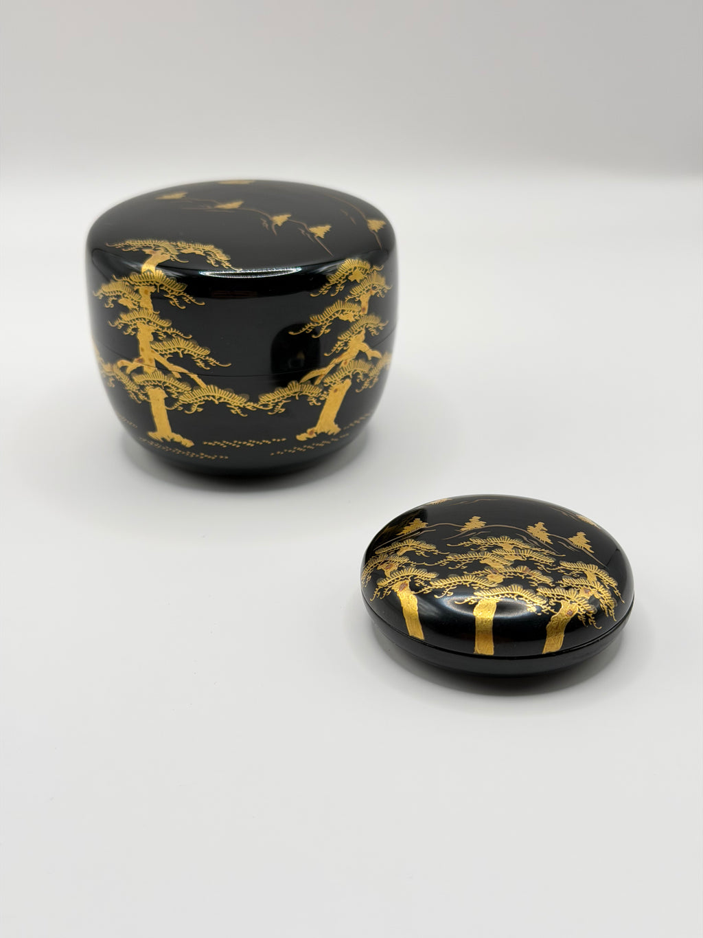 Lot natsume et kōgō en laque
