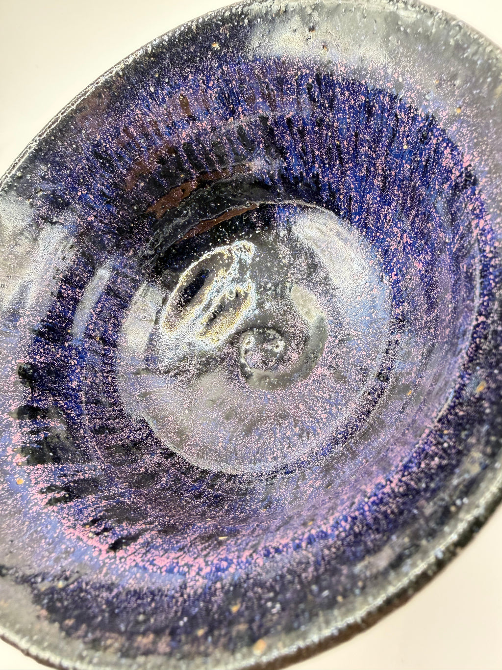 Chawan en grès, glaçure tenmoku