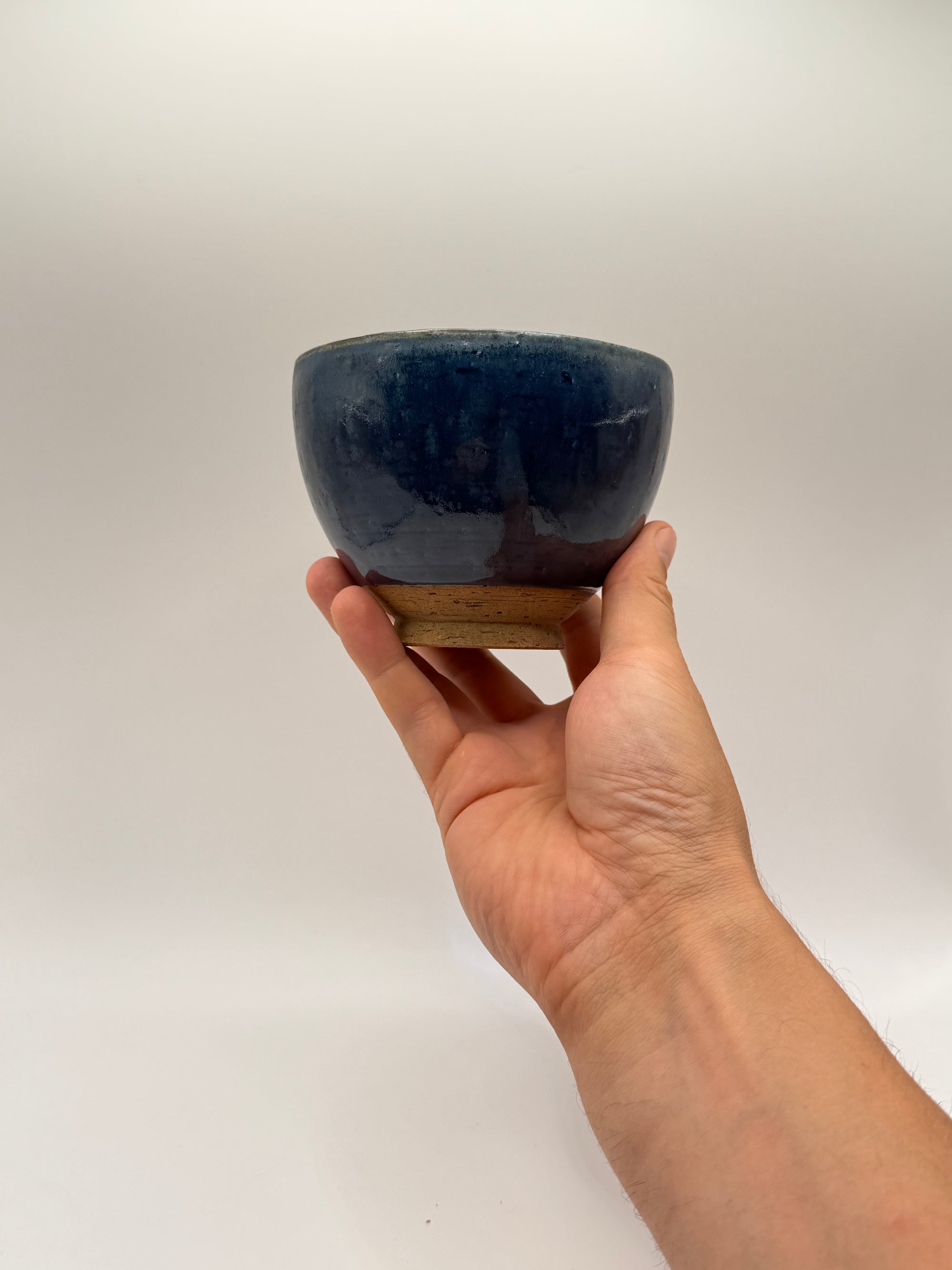 Bol grès glaçure bleu profond
