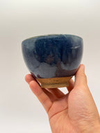 Bol grès glaçure bleu profond