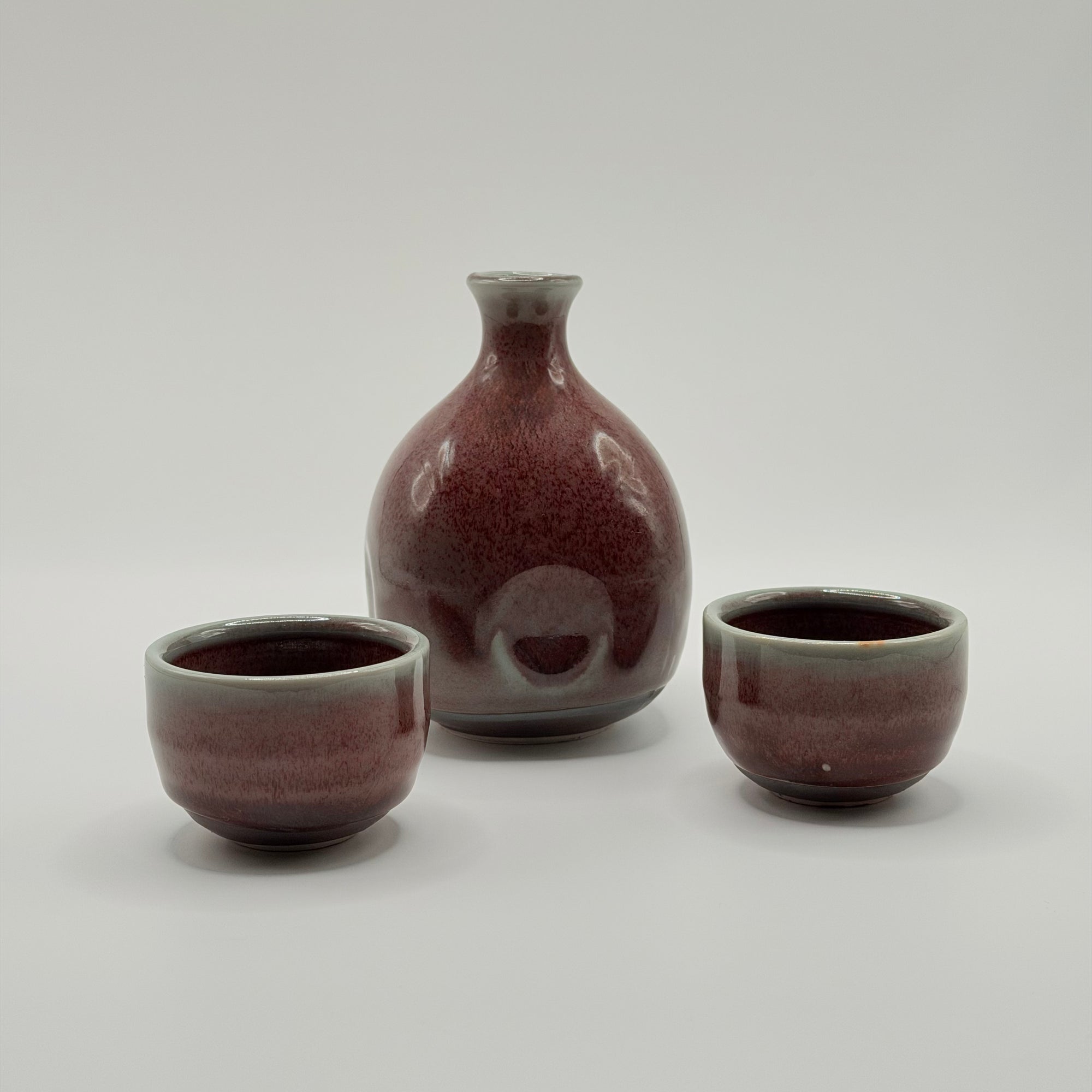 Service à Saké Glaçure Rouge Sang de Bœuf