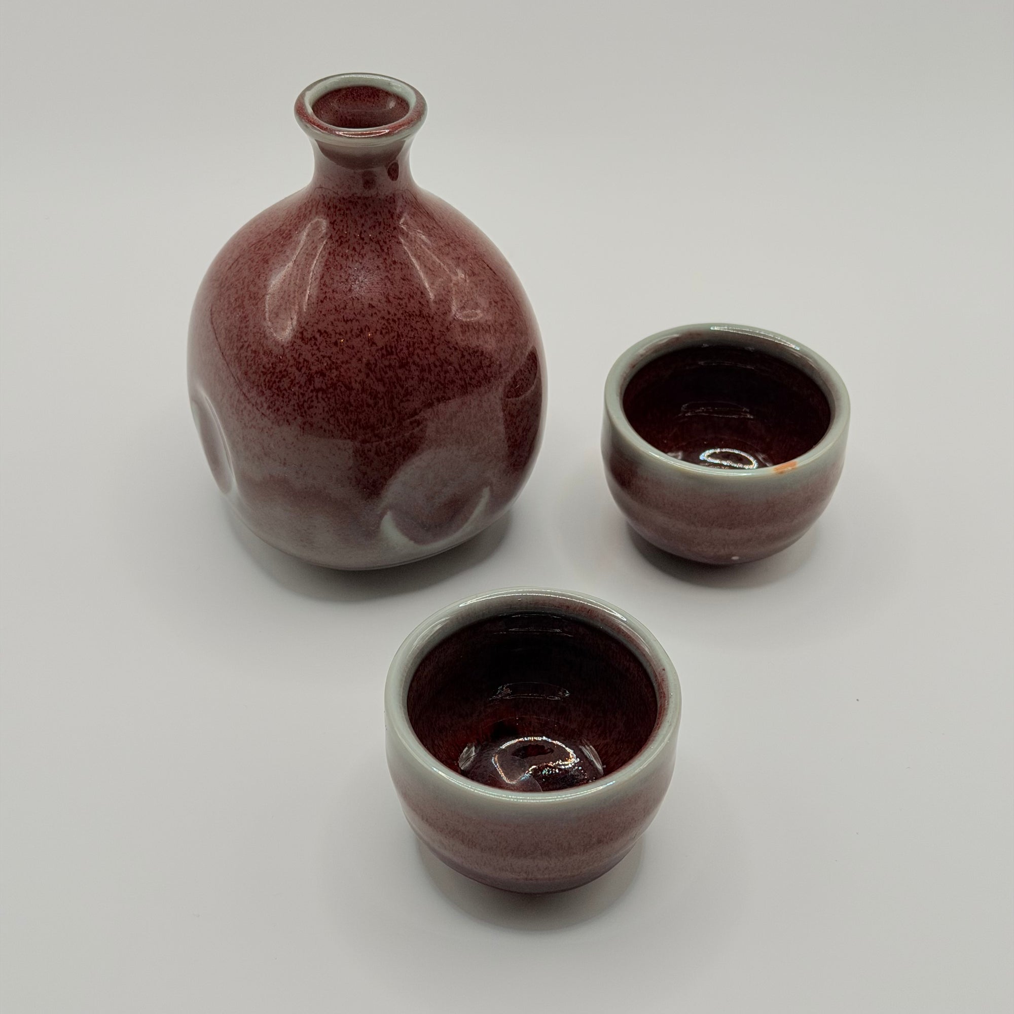 Service à Saké Glaçure Rouge Sang de Bœuf