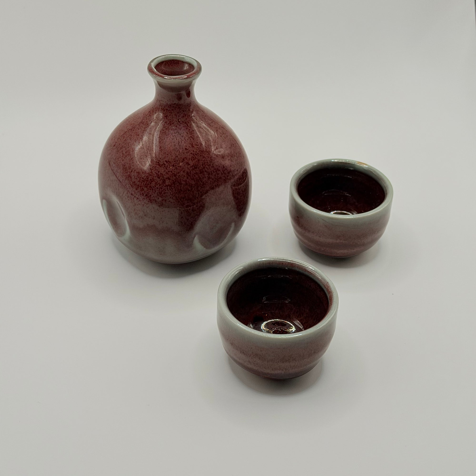 Service à Saké Glaçure Rouge Sang de Bœuf