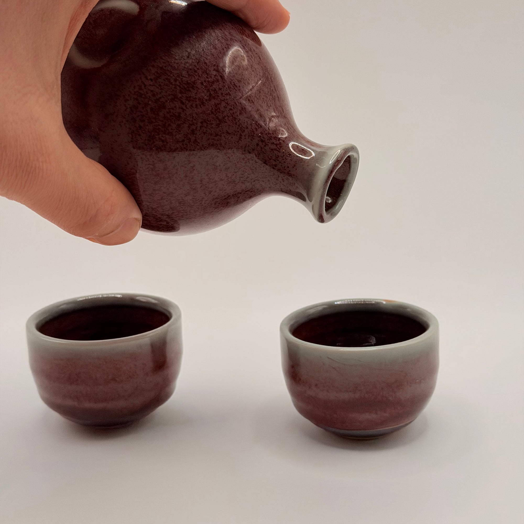 Service à Saké Glaçure Rouge Sang de Bœuf