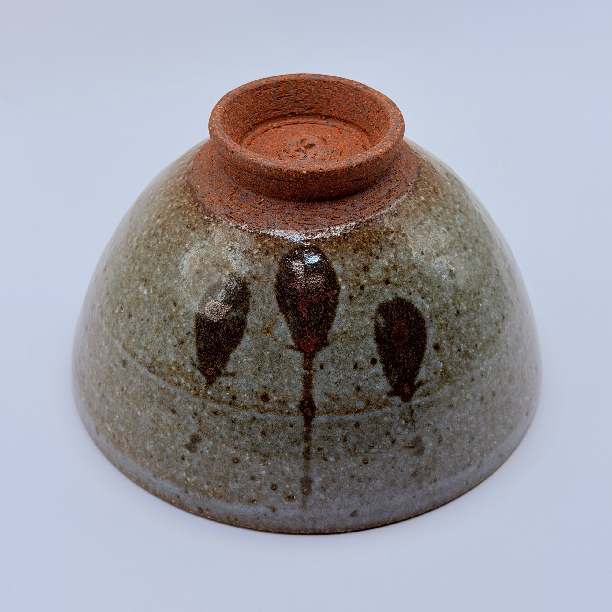 Bol japonais cendré ancien, Pièce Vintage de Collection