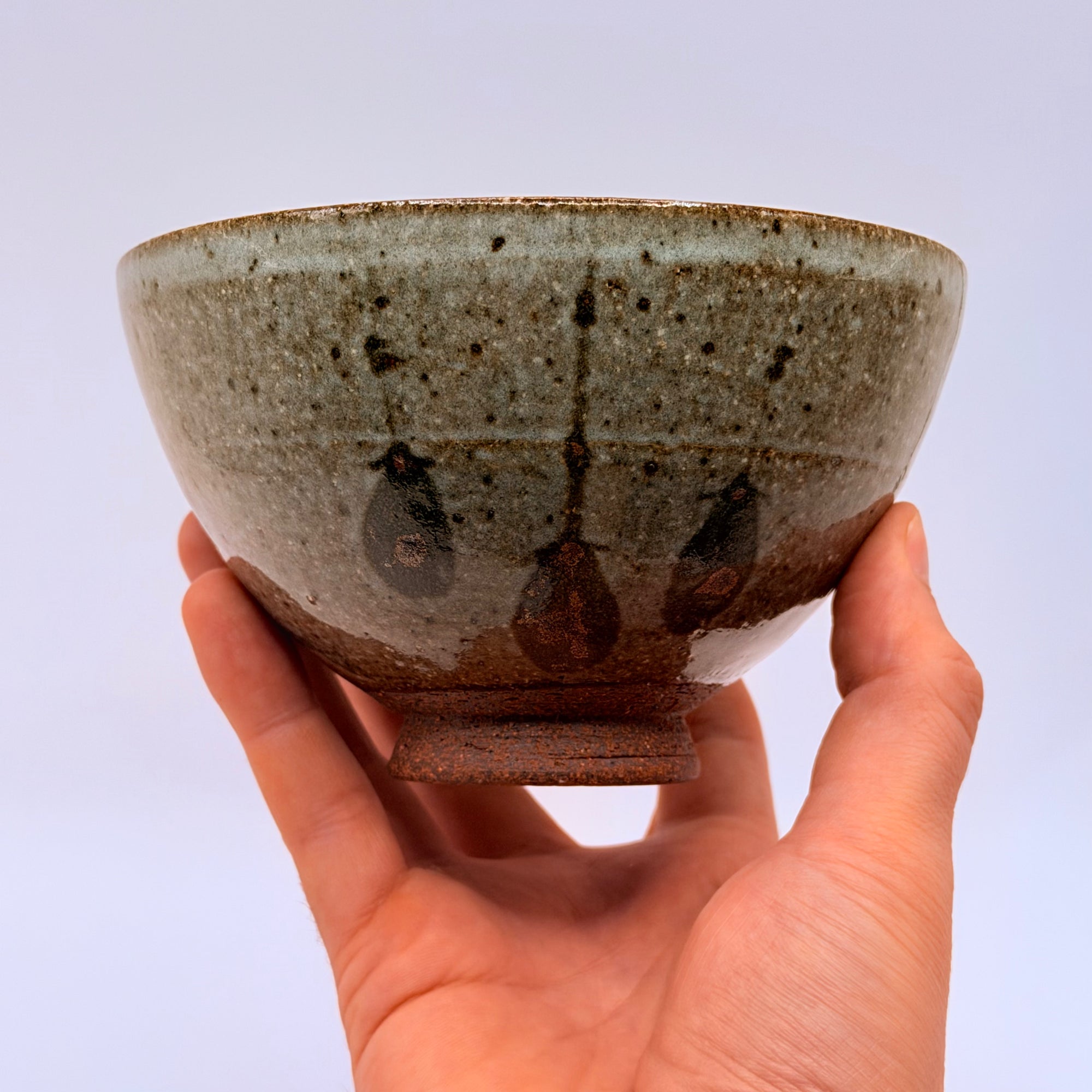 Bol japonais cendré ancien, Pièce Vintage de Collection