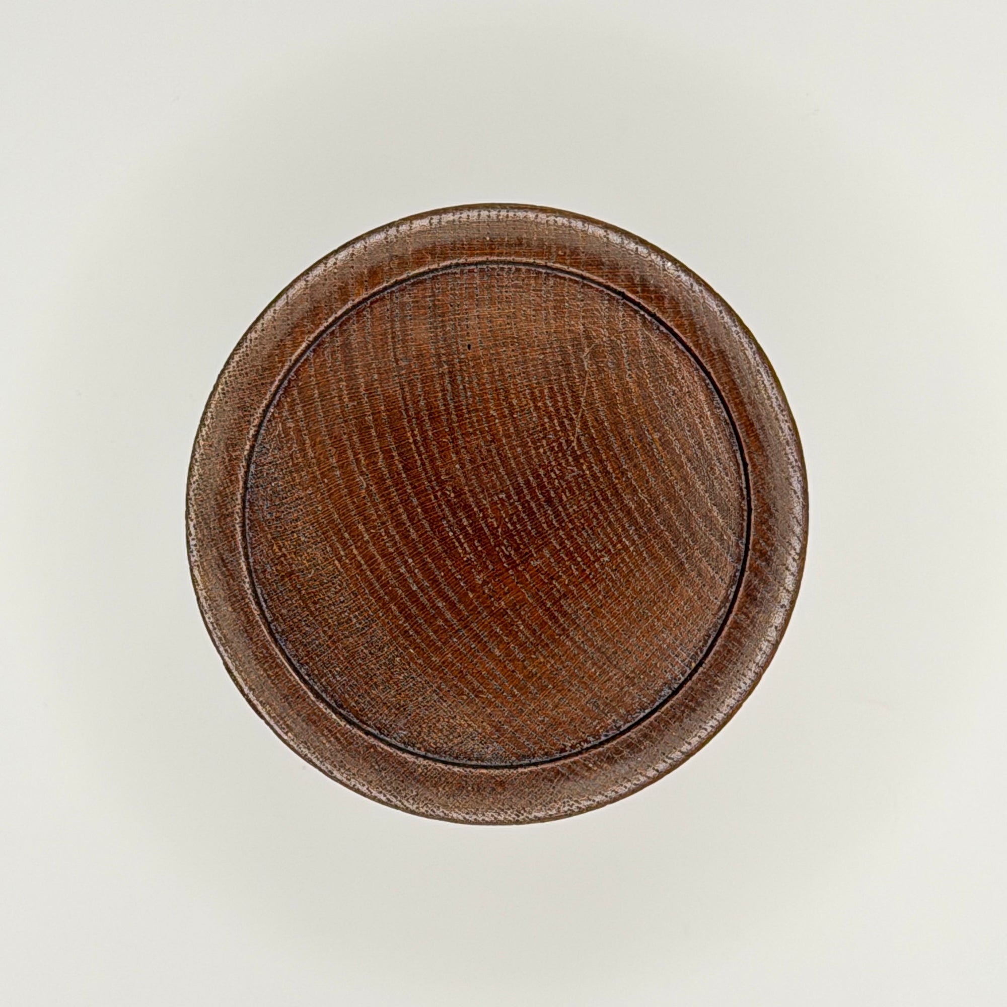 Pot à Matcha en Bois Tourné, Pièce Vintage de Collection