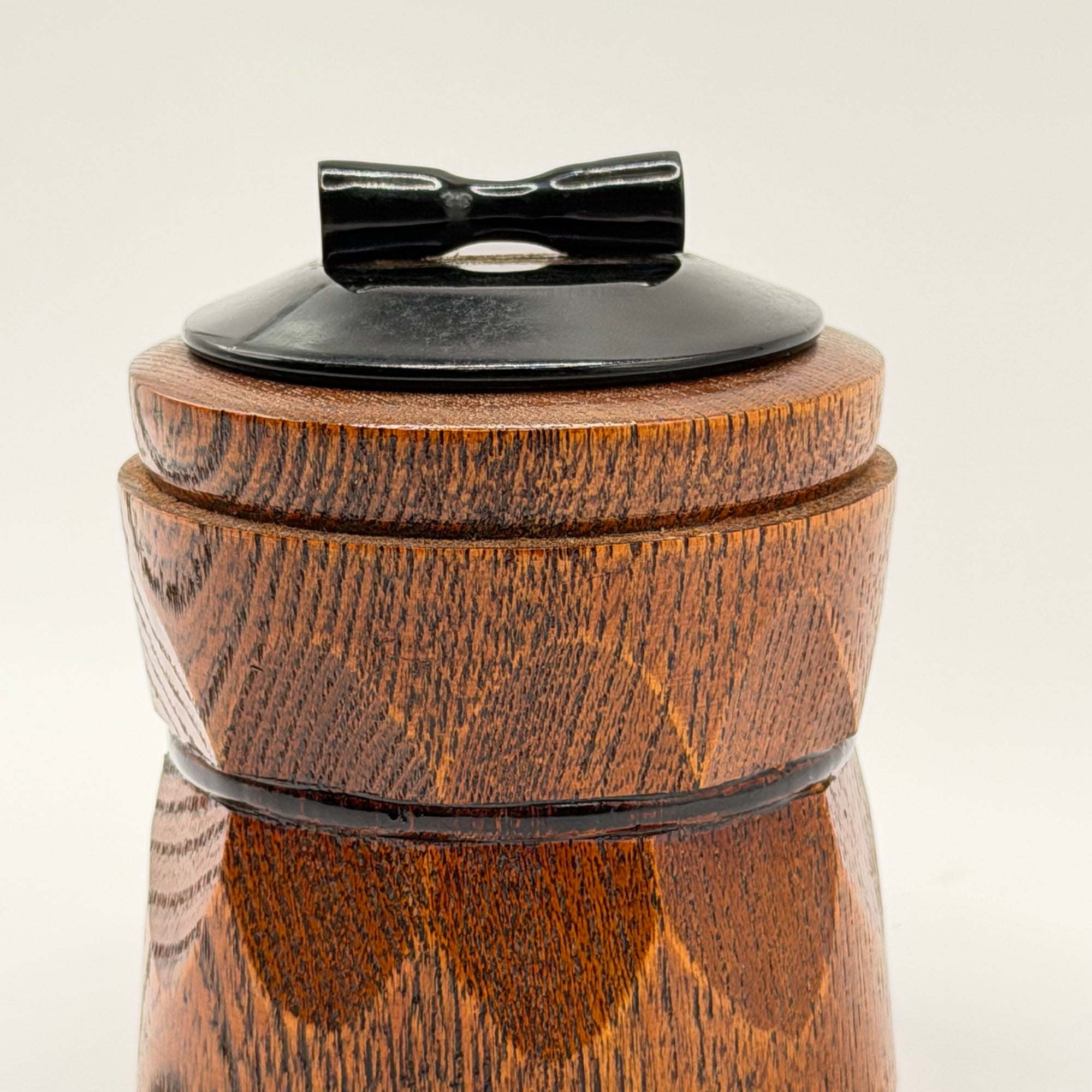 Pot à Matcha en Bois Tourné, Pièce Vintage de Collection