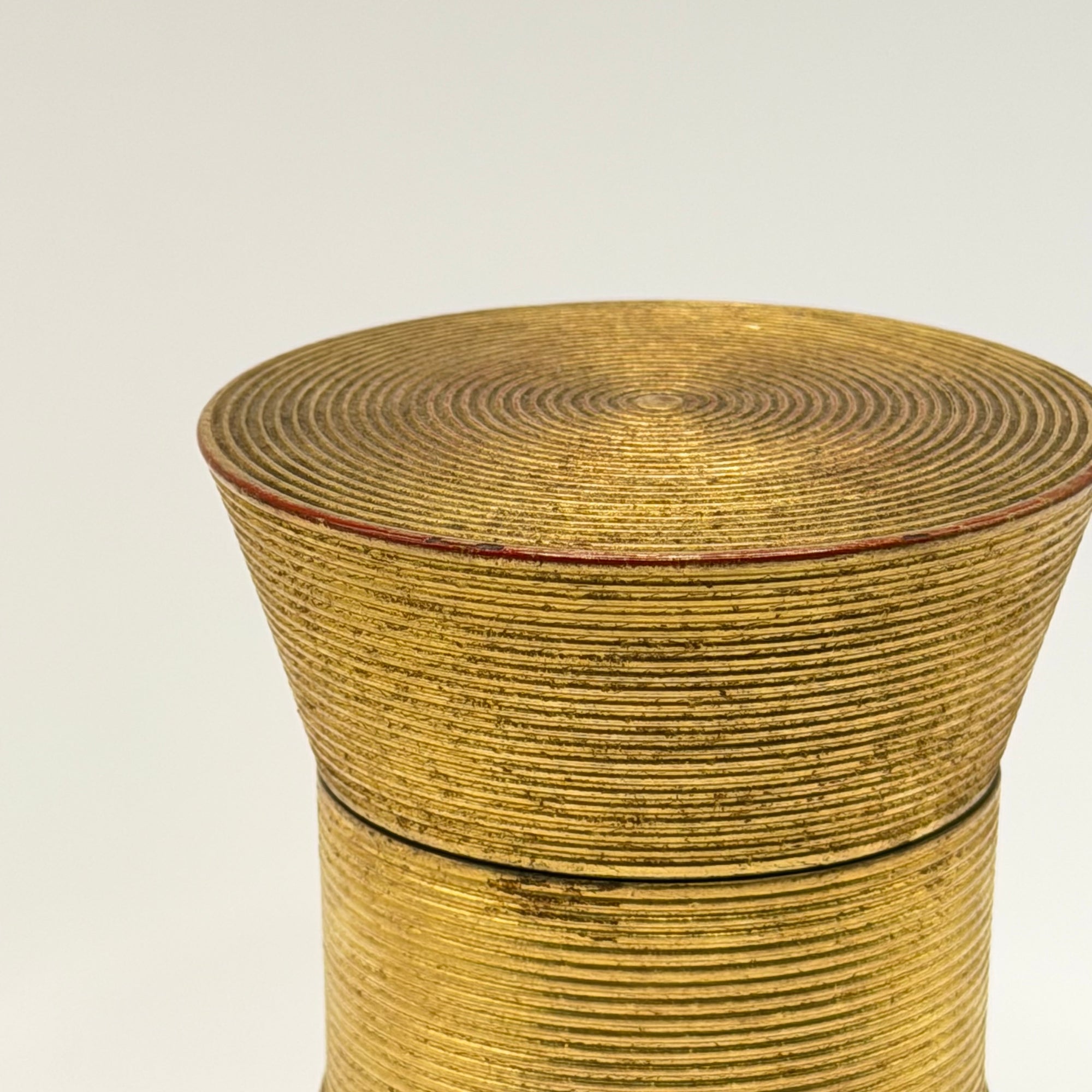 Pot à Matcha Doré à la Laque, Pièce Vintage de Collection