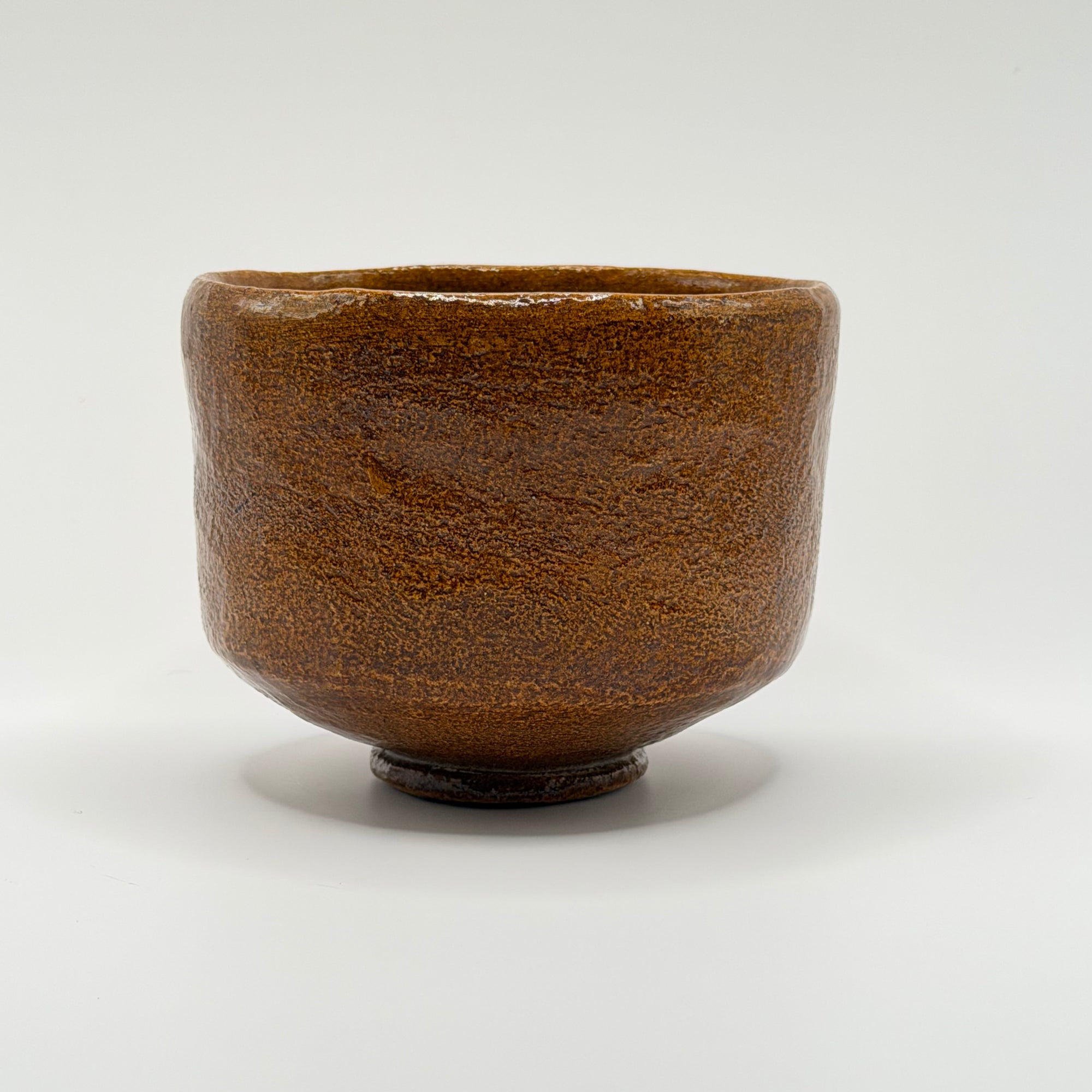 Bol à Matcha en Terre Cuite Émaillée, Pièce Vintage de Collection