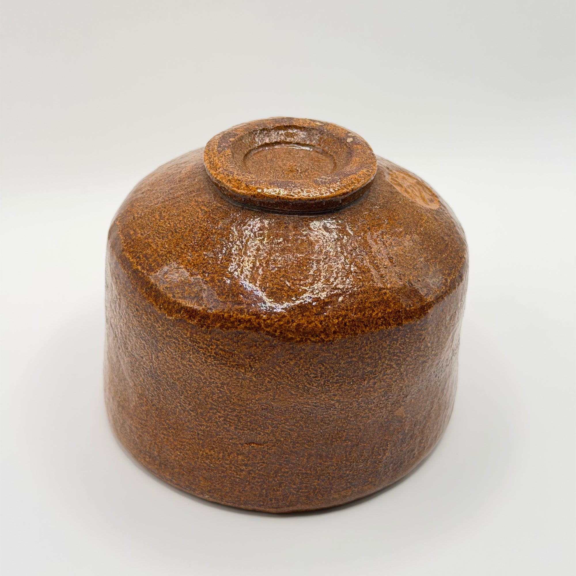 Bol à Matcha en Terre Cuite Émaillée, Pièce Vintage de Collection