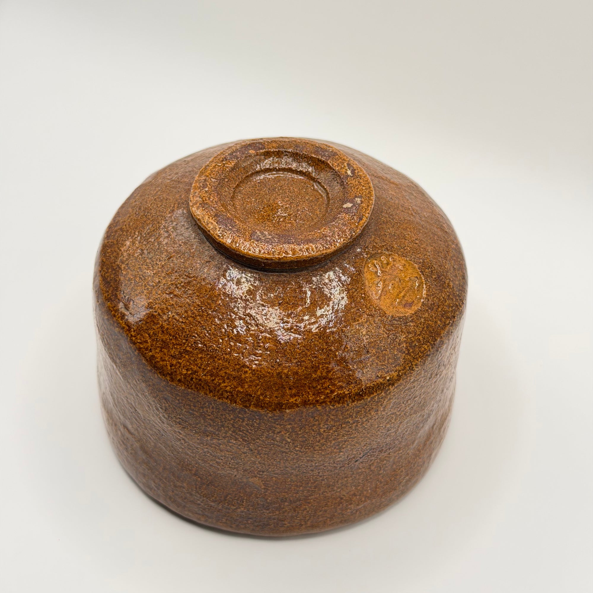 Bol à Matcha en Terre Cuite Émaillée, Pièce Vintage de Collection