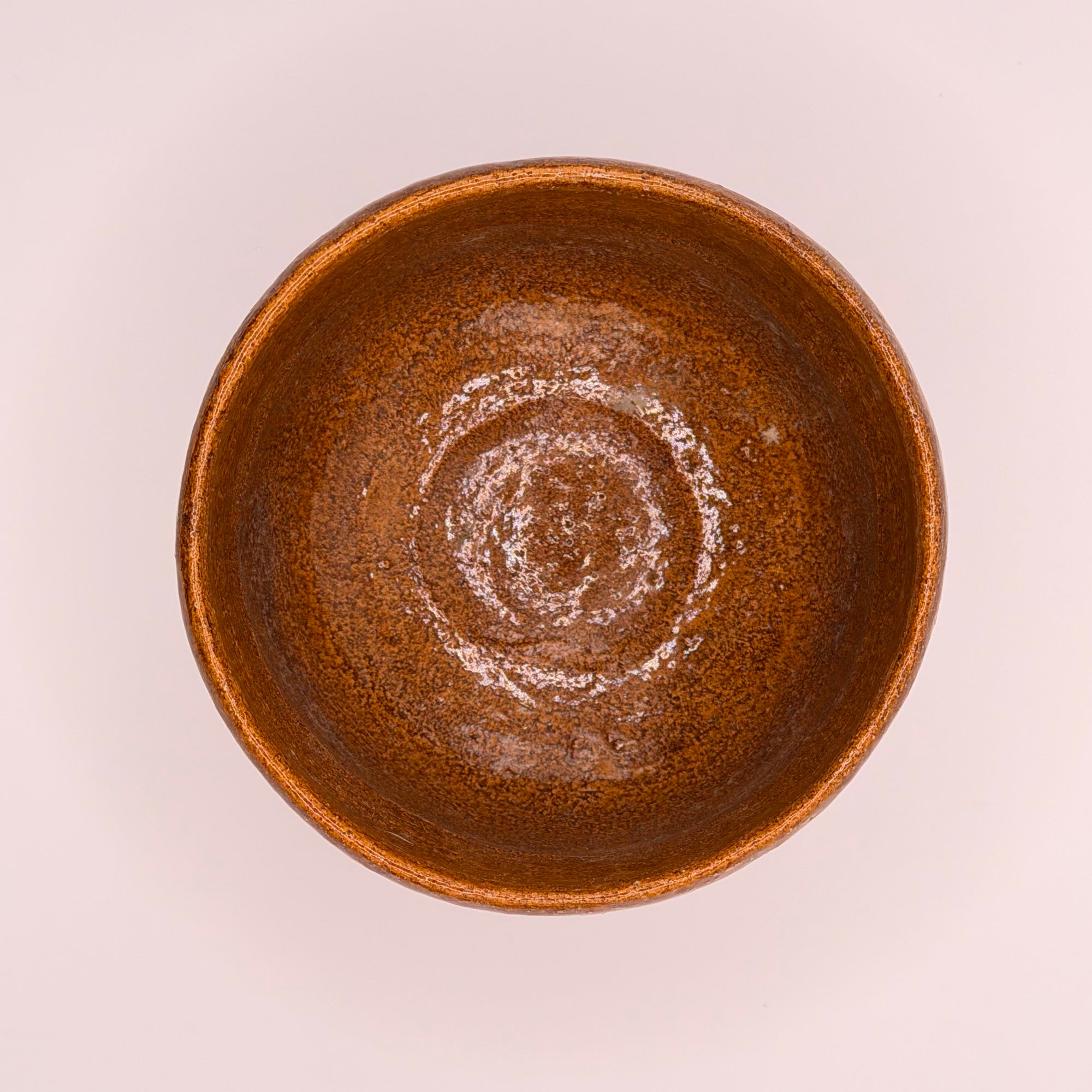 Bol à Matcha en Terre Cuite Émaillée, Pièce Vintage de Collection