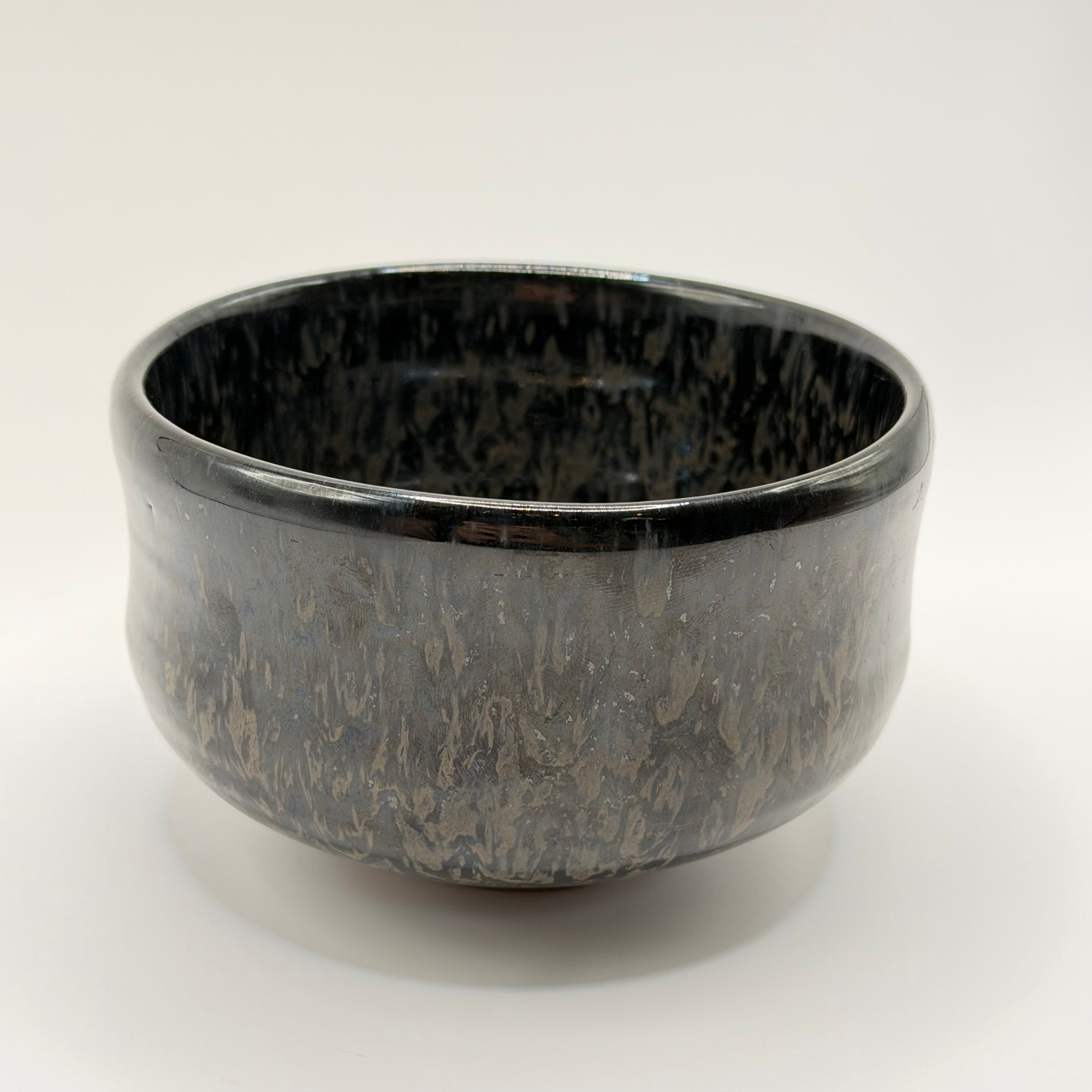 Bol à Matcha Tenmoku Irisé, Pièce Vintage de Collection