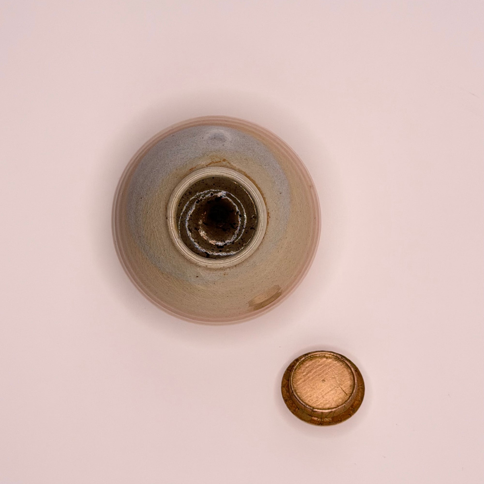 Pot à Matcha Sphérique Glaçure Nacrée