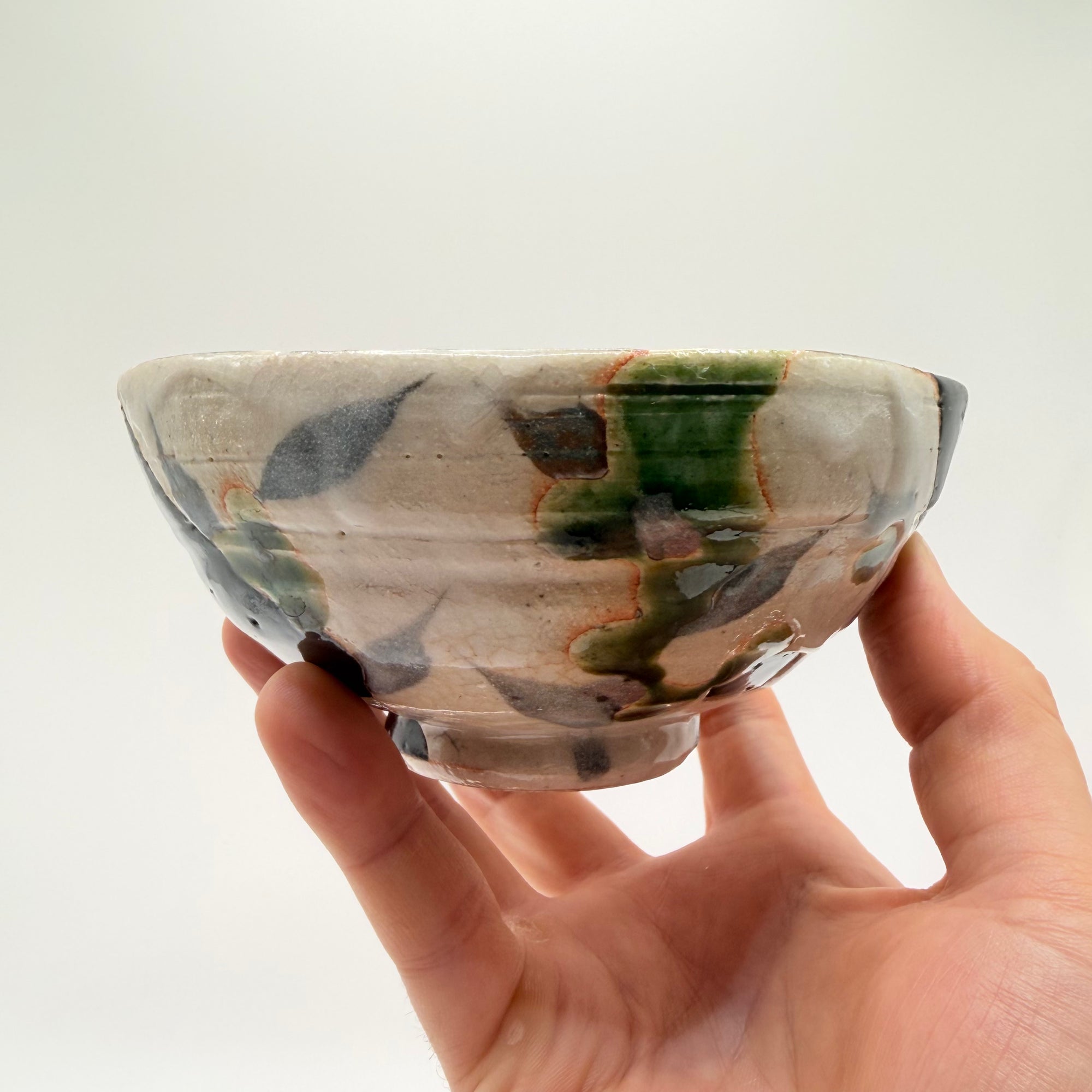 Bol à Matcha Oribe, Décor Géométrique