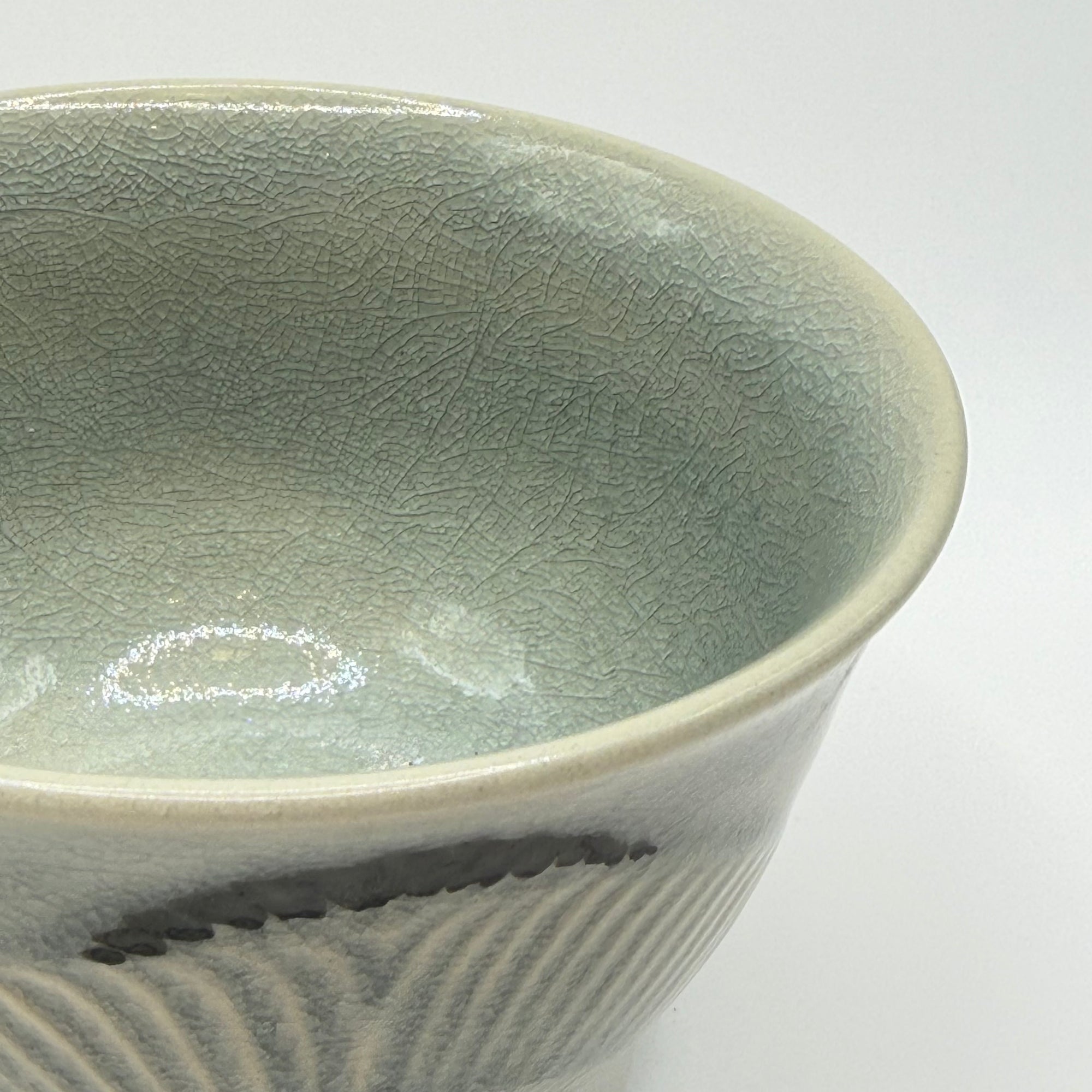 Bol à Matcha Céladon, Décor Grue et Tortue