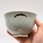 Bol à Matcha Céladon, Décor Grue et Tortue