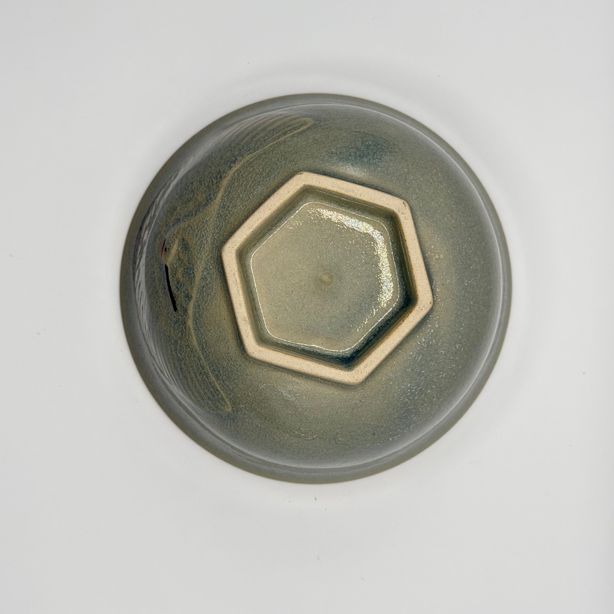 Bol à Matcha Céladon, Décor Grue et Tortue