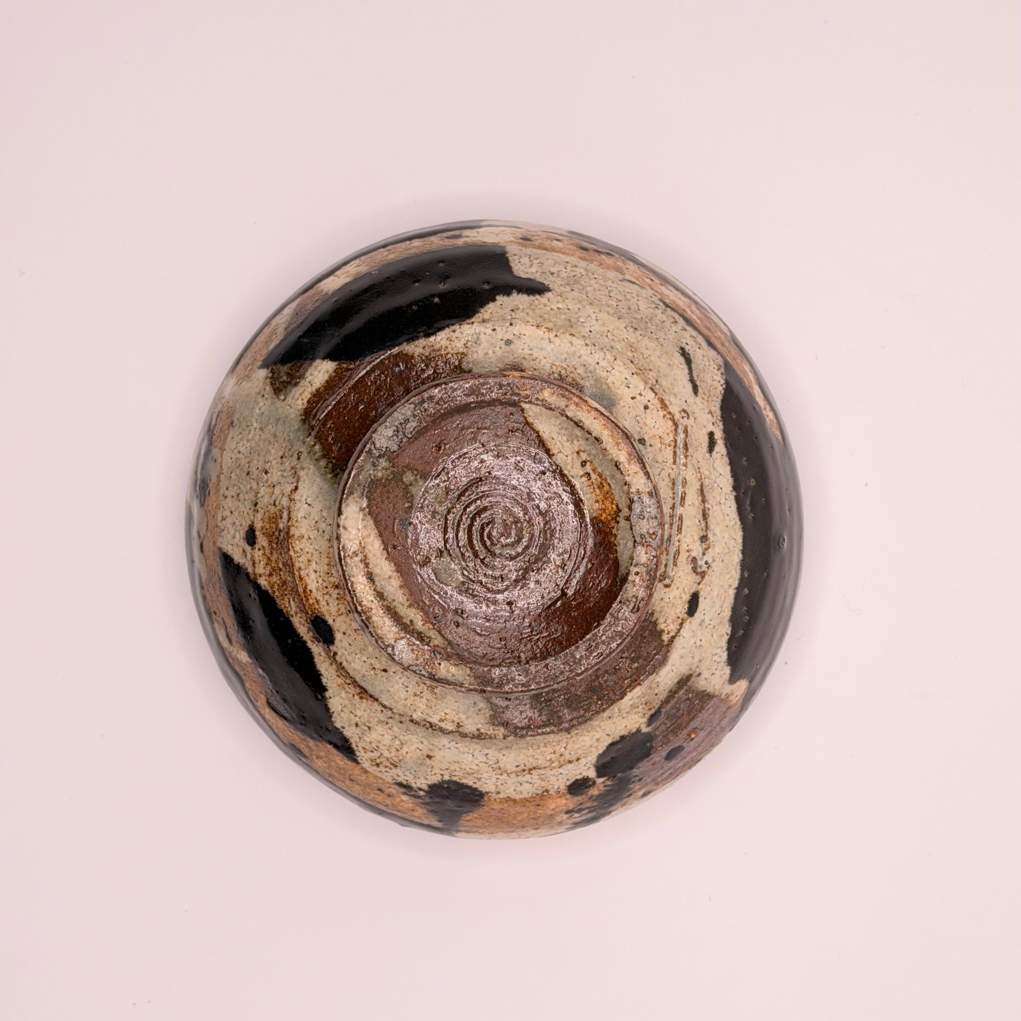 Bol à Matcha Noir et Blanc, Glaçure Contrastée