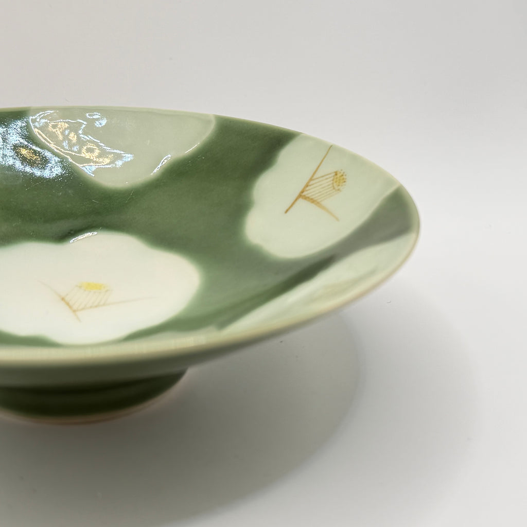 Coupe à Matcha Céladon, Décor Libellules