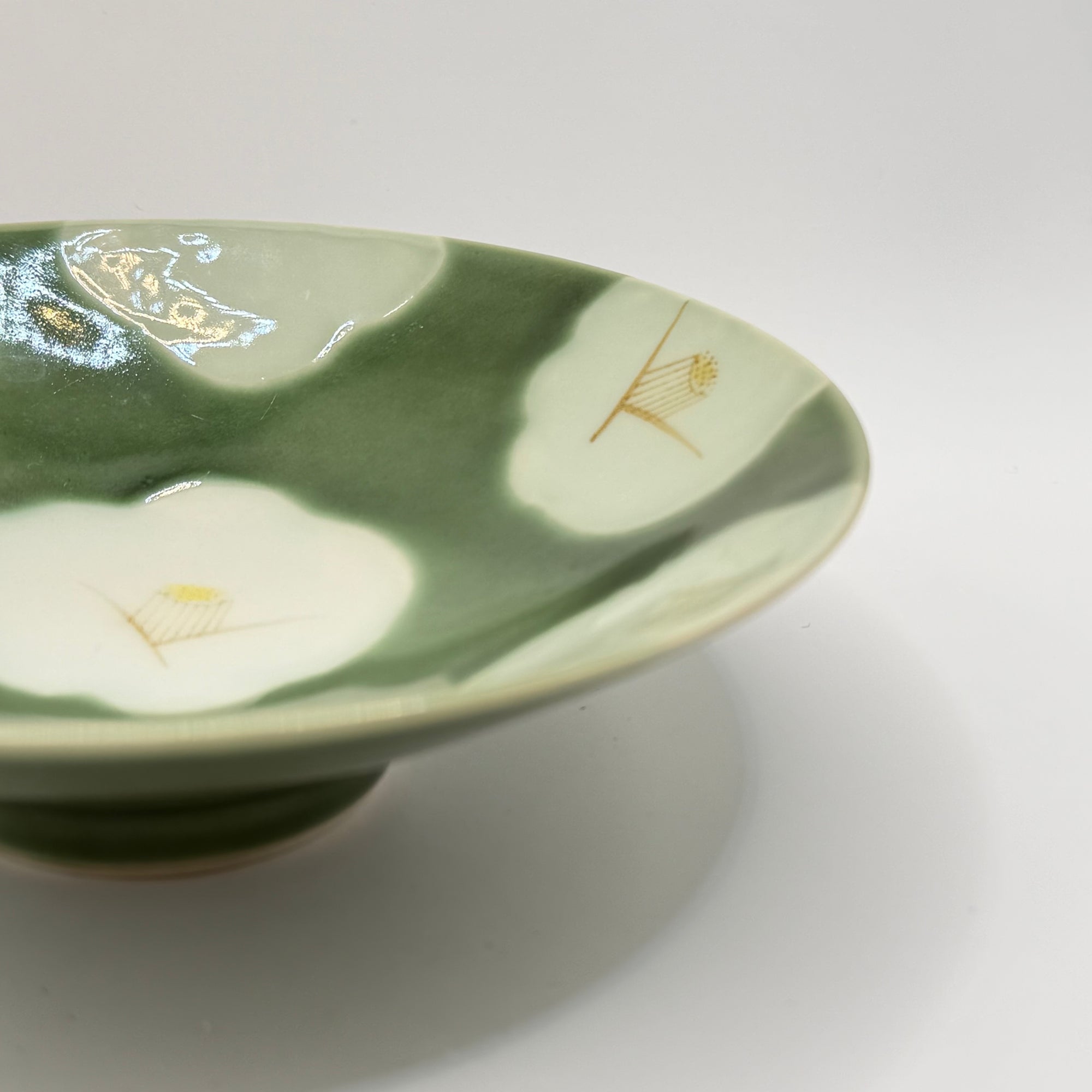 Coupe à Matcha Céladon, Décor Libellules