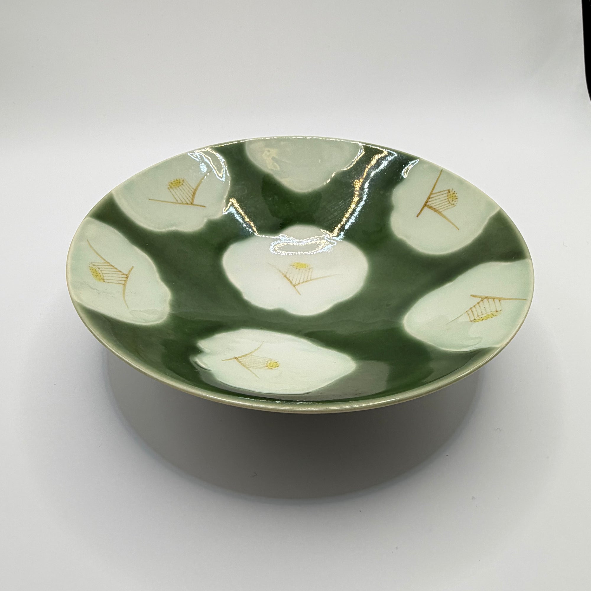 Coupe à Matcha Céladon, Décor Libellules