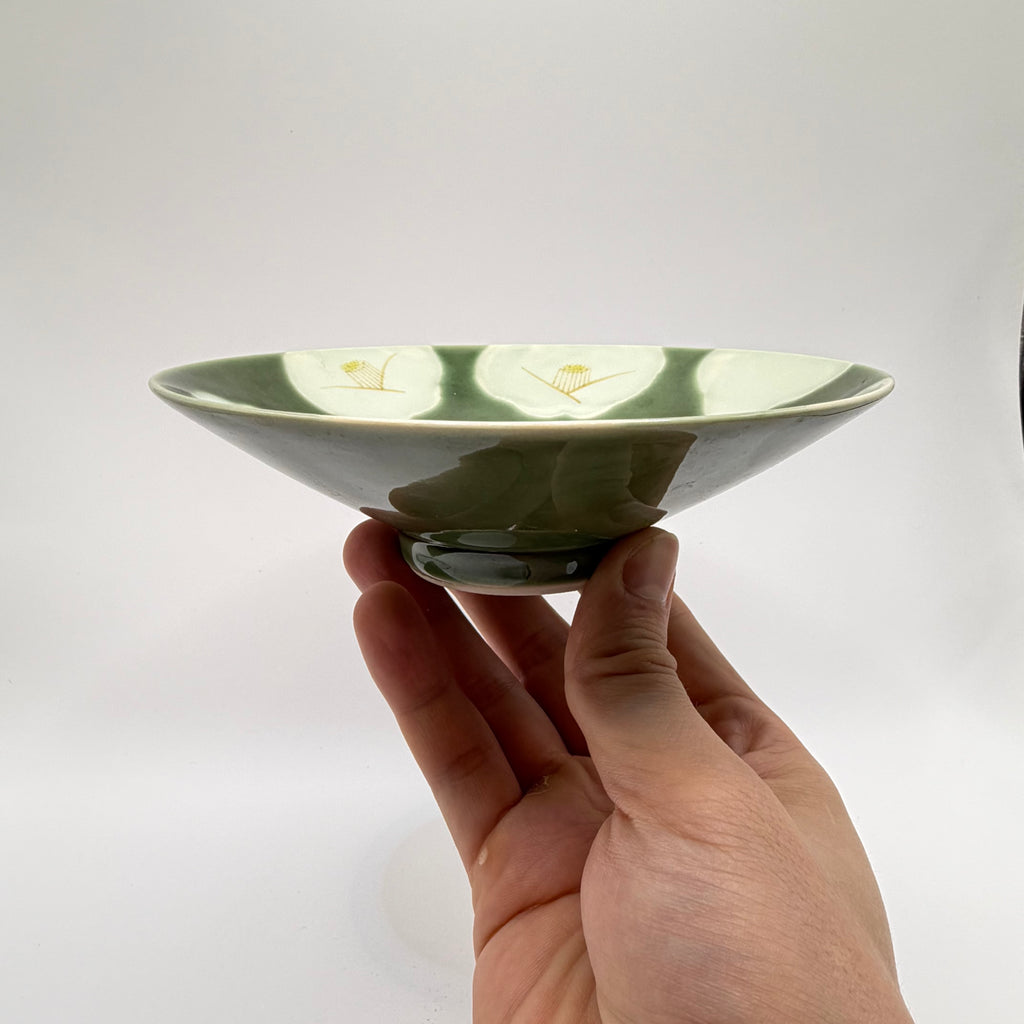 Coupe à Matcha Céladon, Décor Libellules