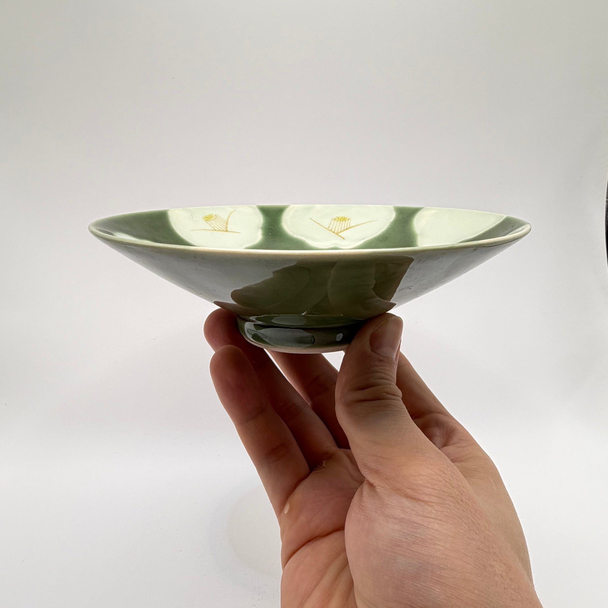 Coupe à Matcha Céladon, Décor Libellules