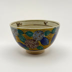 Bol à Matcha Polychrome, Décor Floral et Feuilles