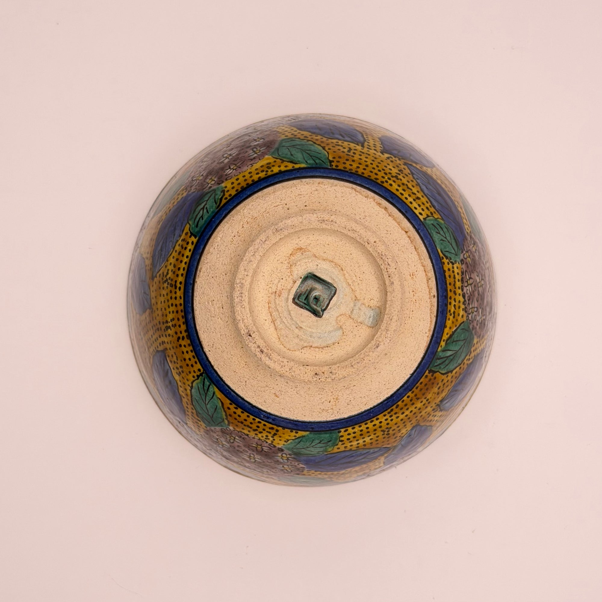 Bol à Matcha Polychrome, Décor Floral et Feuilles