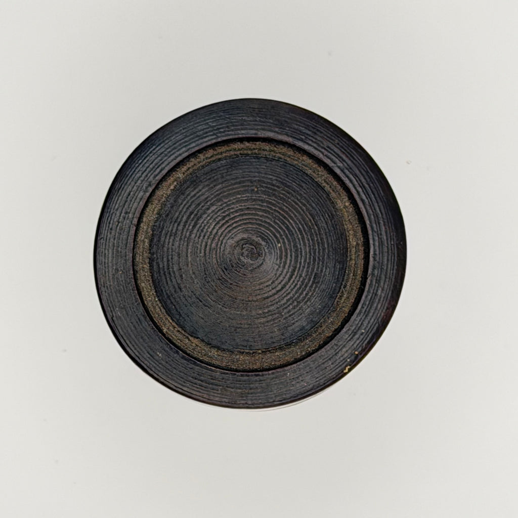 Pot à Matcha en Bois Tourné, Forme Annelée