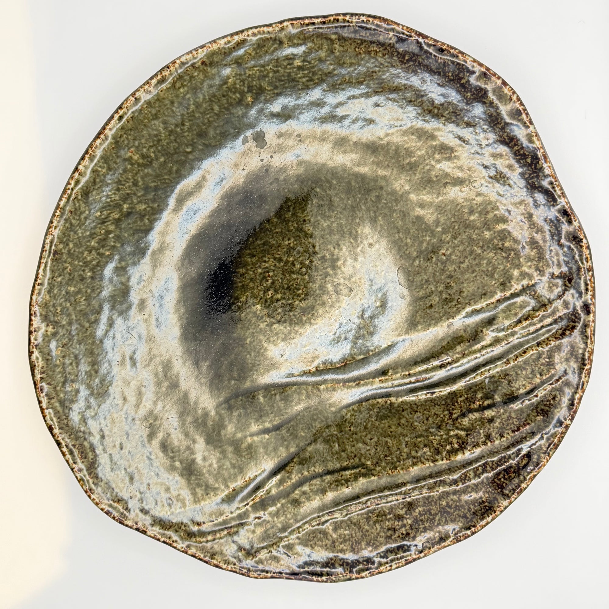 Grande assiette Kaki