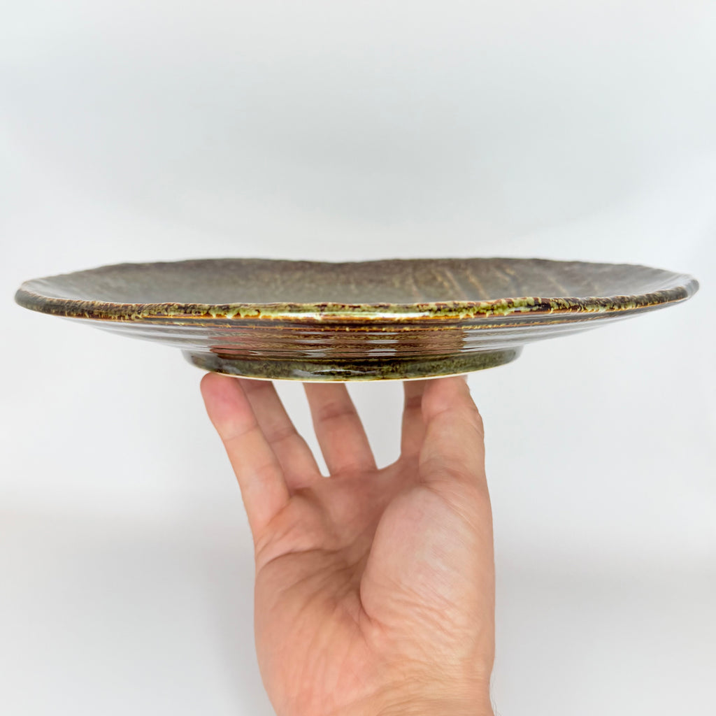 Grande assiette Kaki