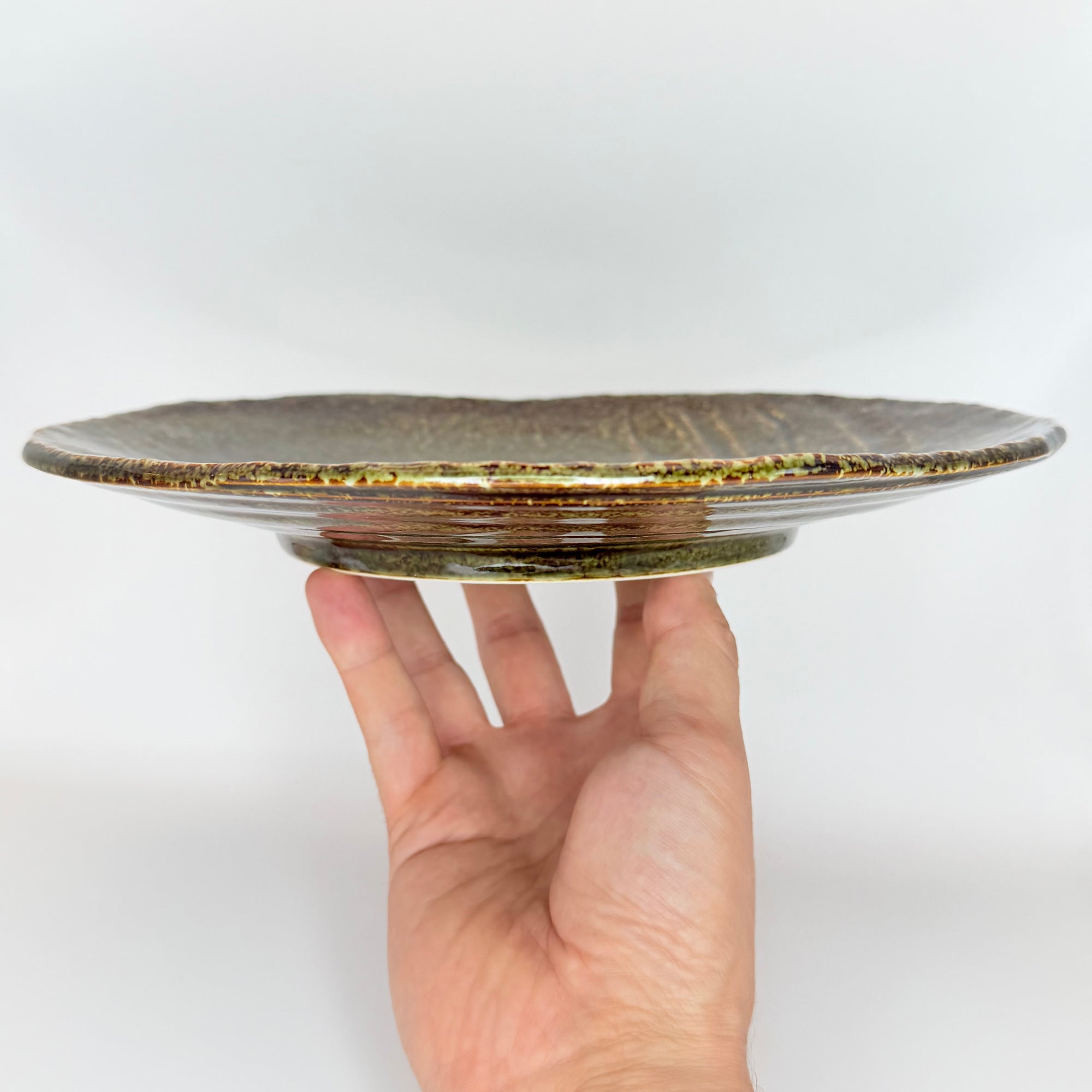 Grande assiette Kaki