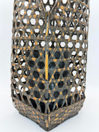 Panier ikebana en bambou tressé