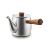 Kyusu en inox et bois naturel